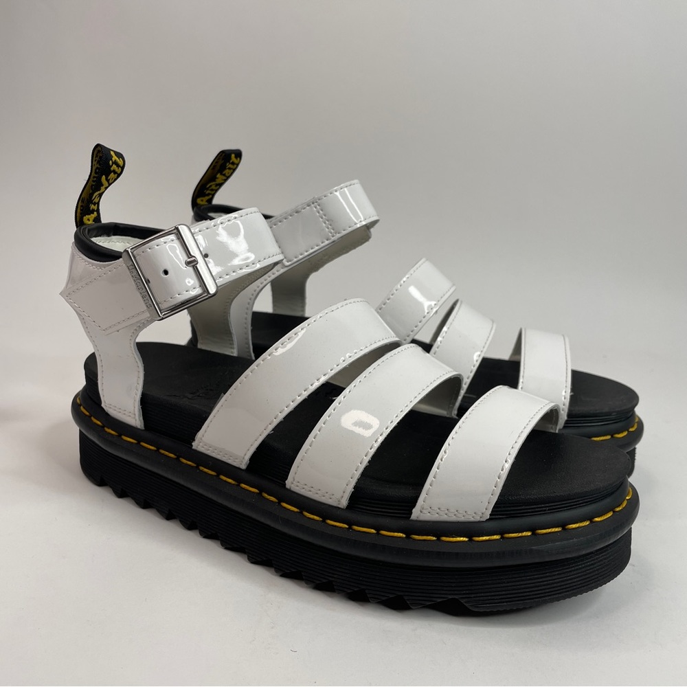 Doc Dr. Martens Blaire Platform Sandal “Patent White” 2023 - Picture 1 of 5